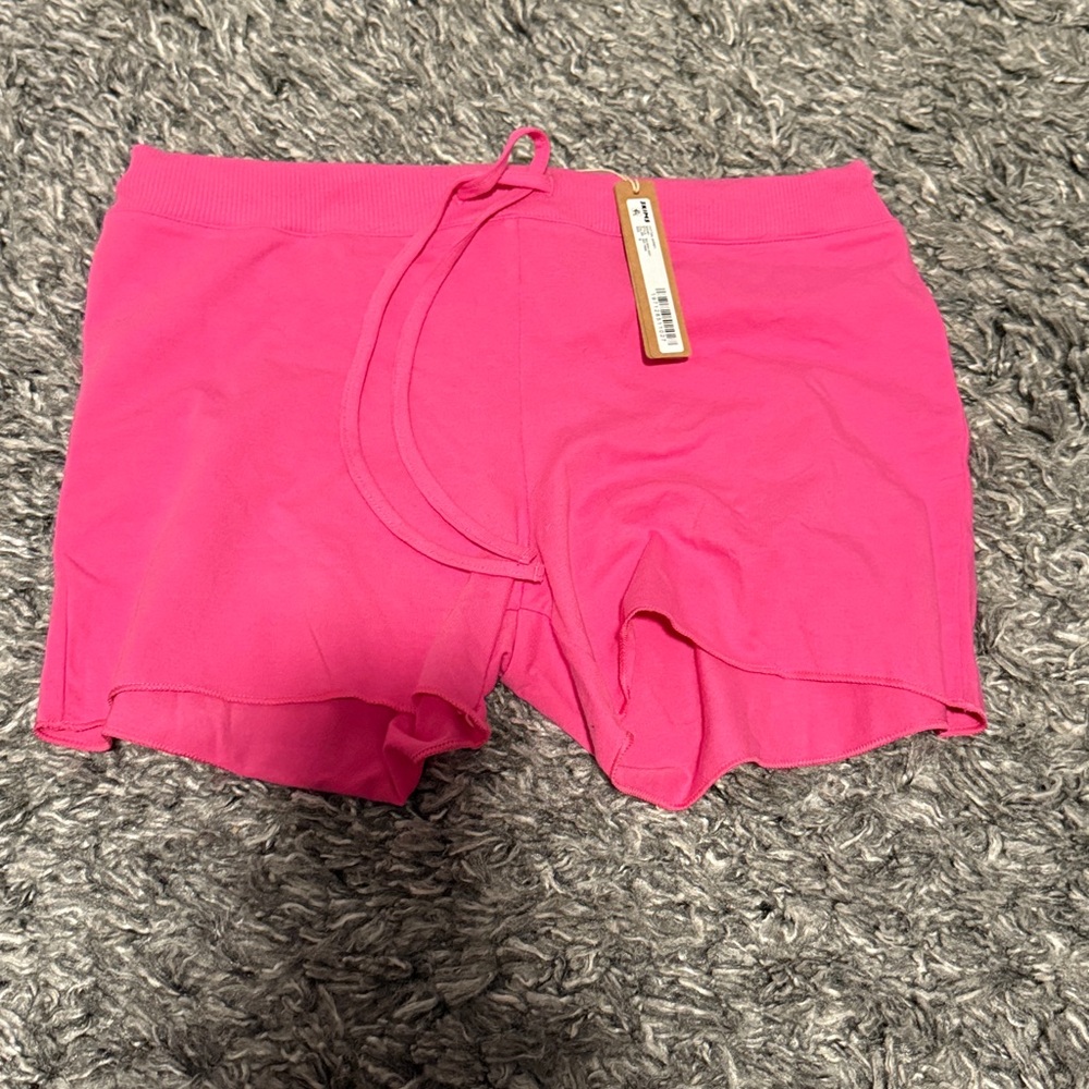 SKIMS Hot Pink cotton jersey shorts NWT MEDIUM